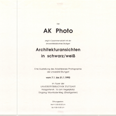  Architekturansichten in schwarzweiss (1993)